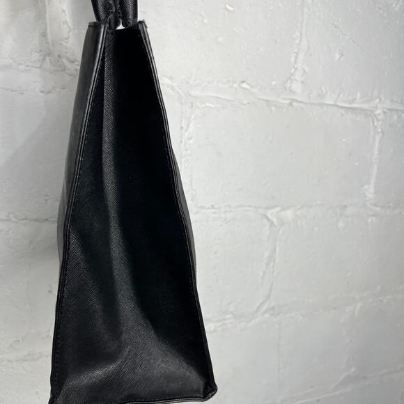 Rebecca Minkoff Women's Black Gold Embossed Leather Shoulder Tote Bag - Picture 4 of 9